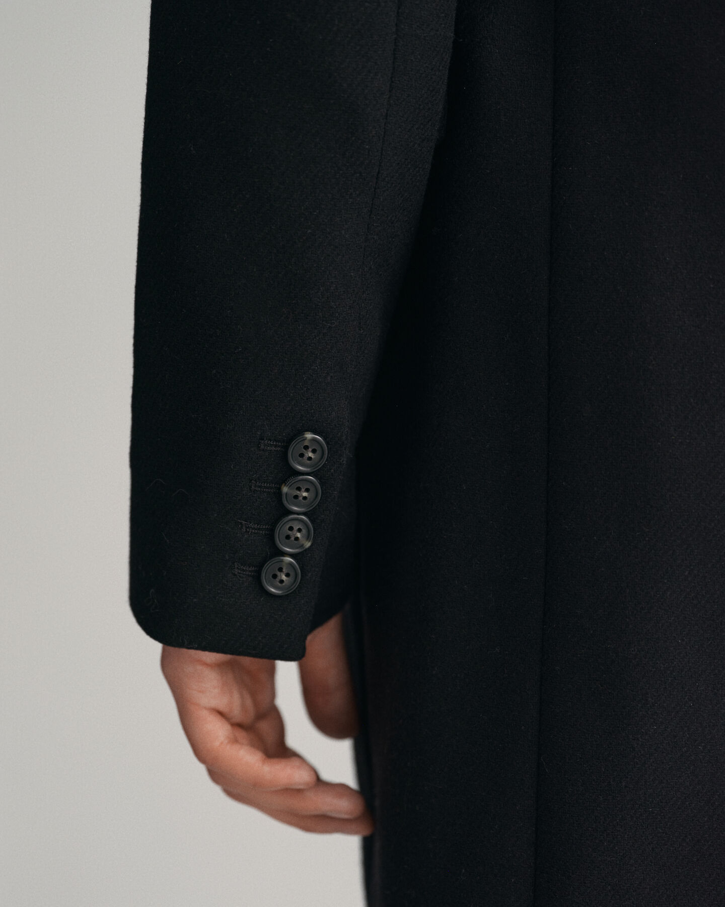 Sobretudo clássico formal em lã