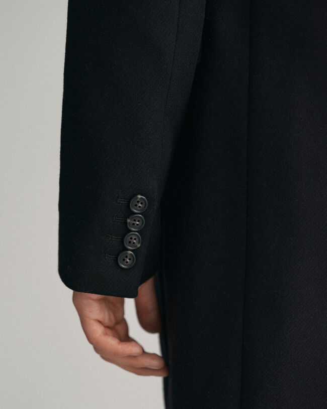Sobretudo clássico formal em lã