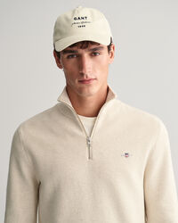 Sweatshirt com meio fecho em algod&atilde;o Milano Knit