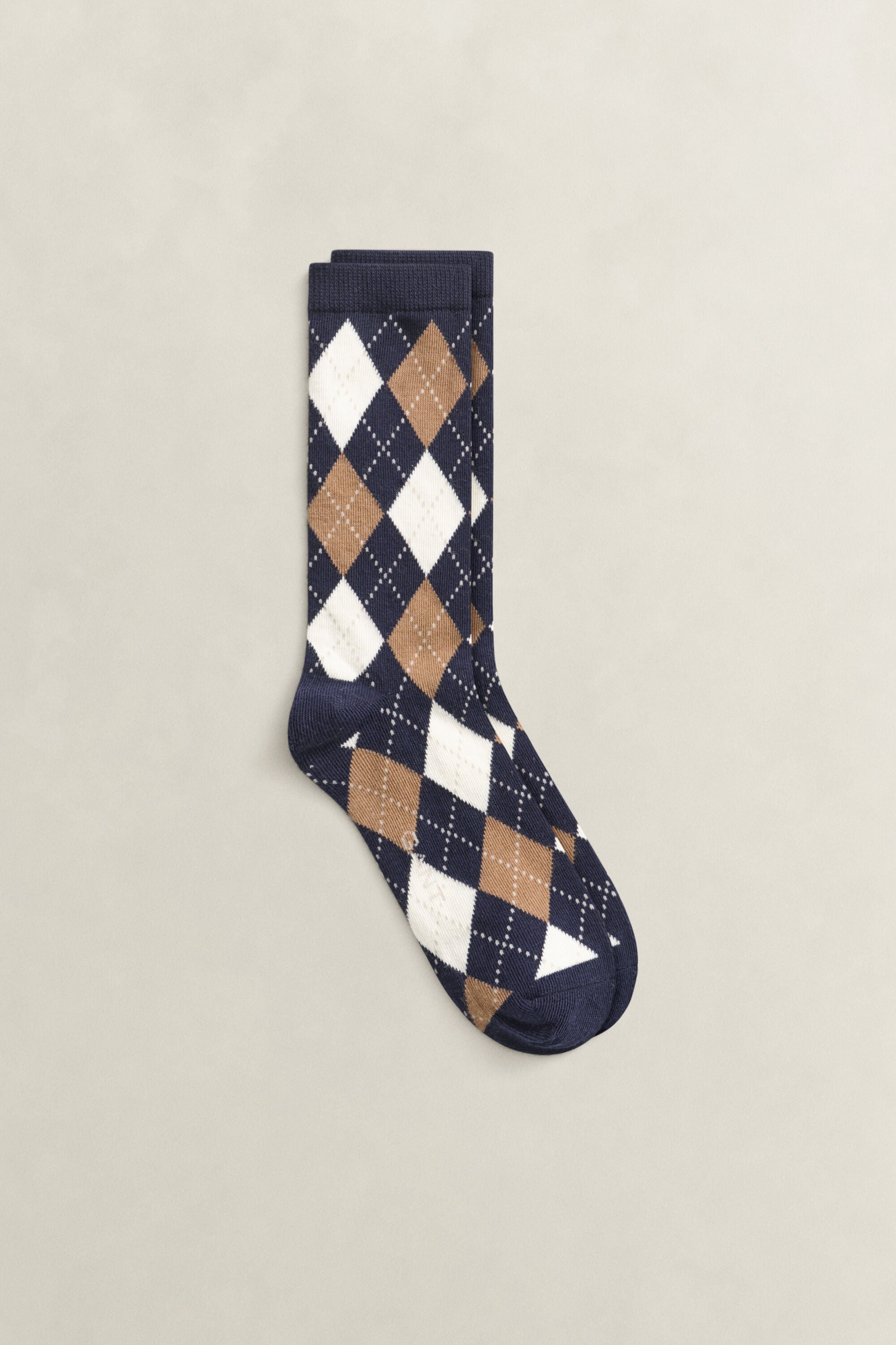 Meias com padrão de xadrez Argyle