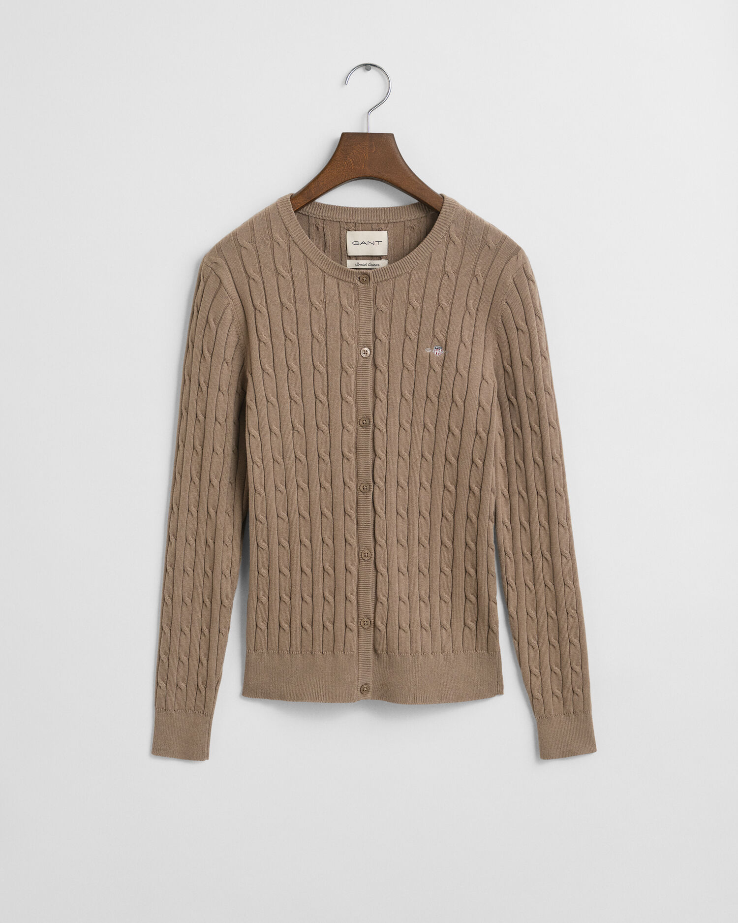 Casaco de malha entrançada