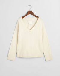 Pullover com decote em V Herringbone