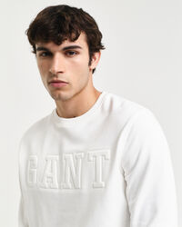 Sweatshirt com decote redondo Embossed