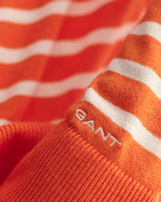 Casaco de malha fina &agrave;s riscas