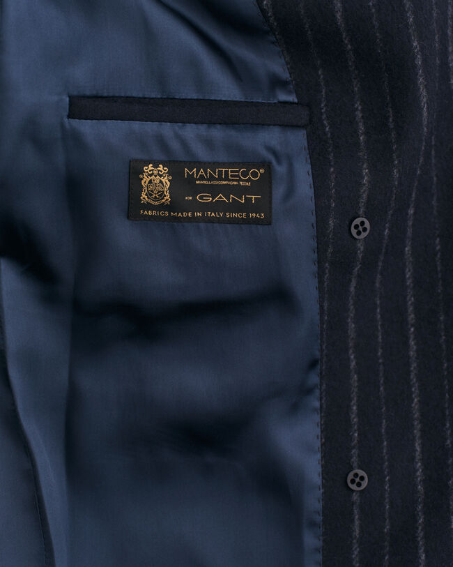 Sobretudo em lã Pinstripe