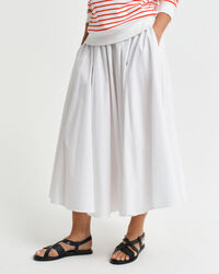 Saia de comprimento médio em algodão