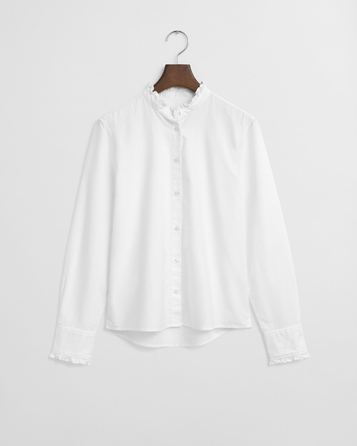Blusa com folhos Oxford Classic