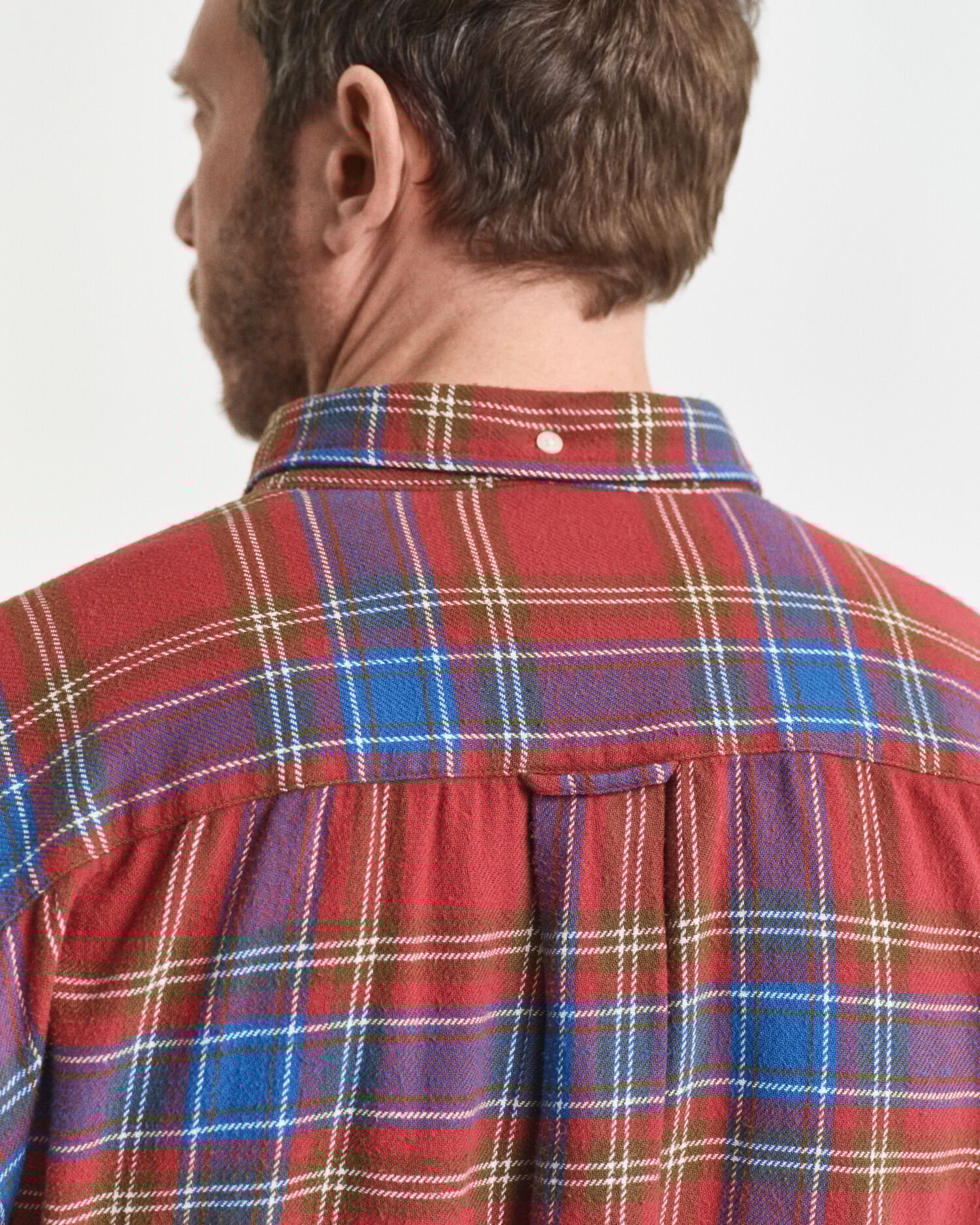 Camisa de sarja com padrão axadrezado relaxed fit