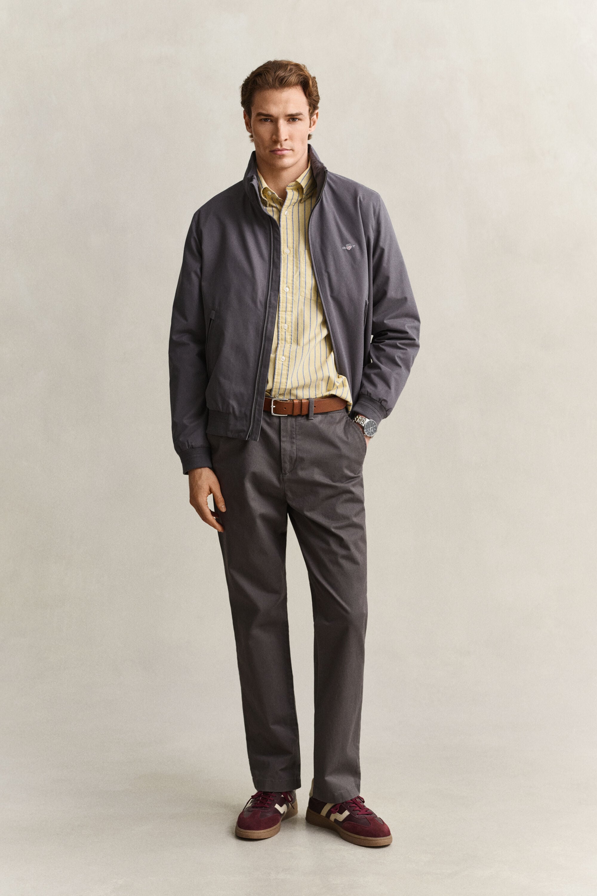 Camisa Oxford às riscas Classic