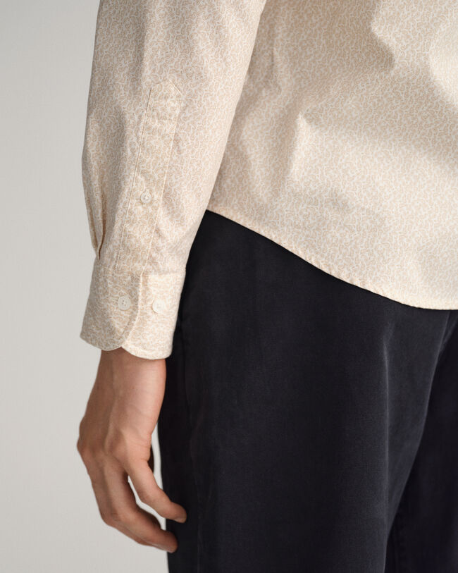 Camisa Oxford com padr&atilde;o paisley pequeno slim fit