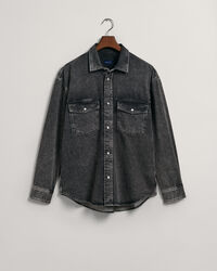Camisa de ganga Heavy Washed oversized