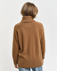 Camisola de gola alta Herringbone Detail