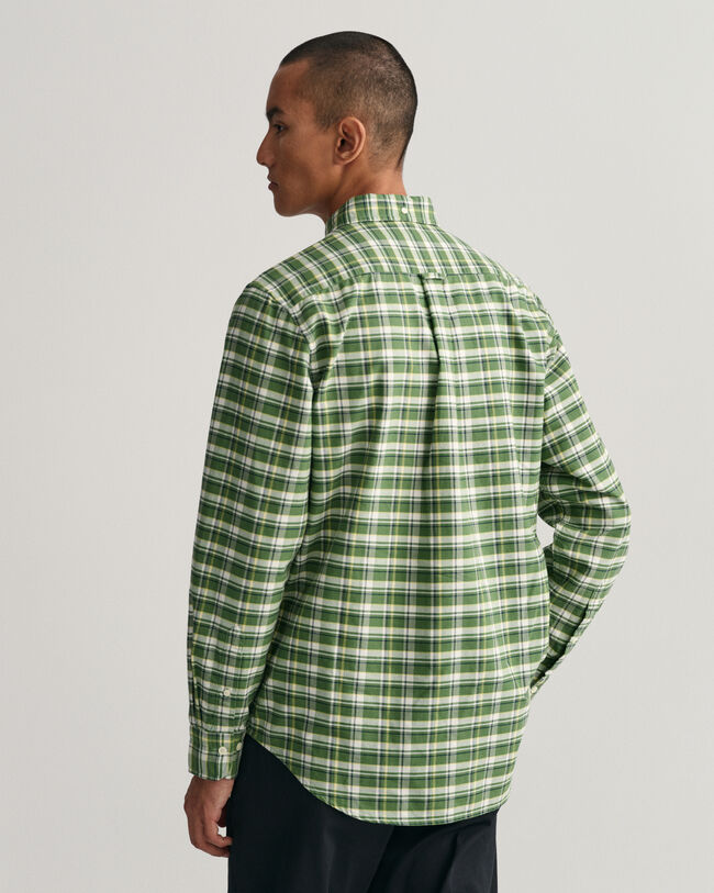 Camisa Oxford axadrezada regular fit