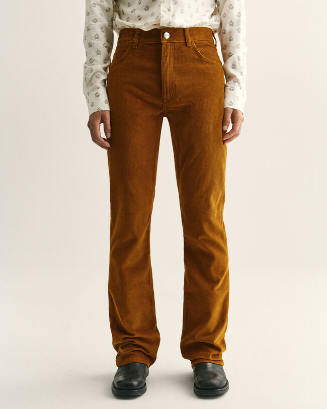 Calças de bombazina Bootcut Wrangler x GANT