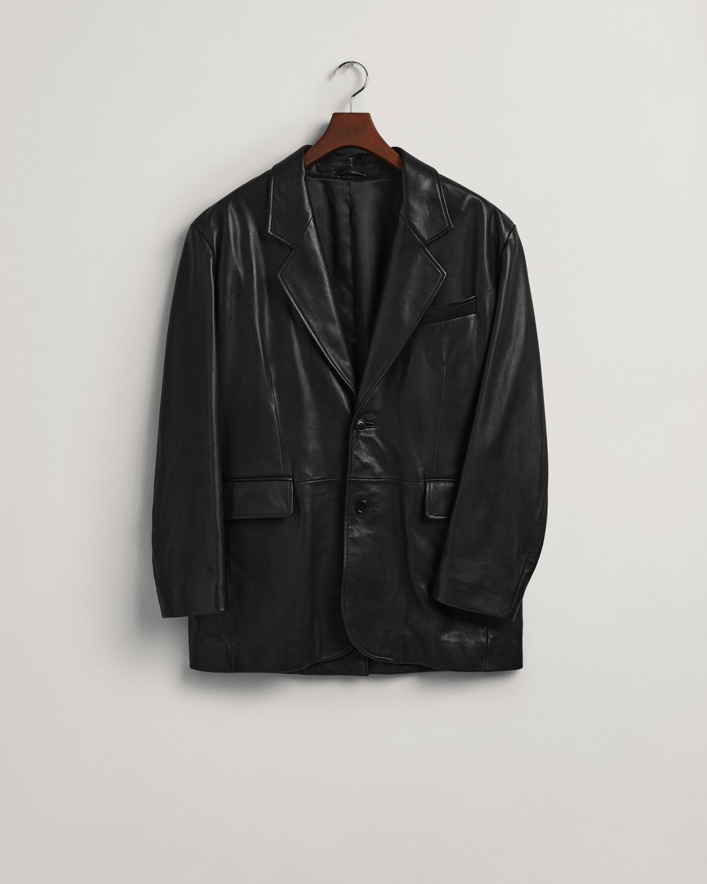 Blazer em pele oversized