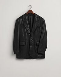 Blazer em pele oversized