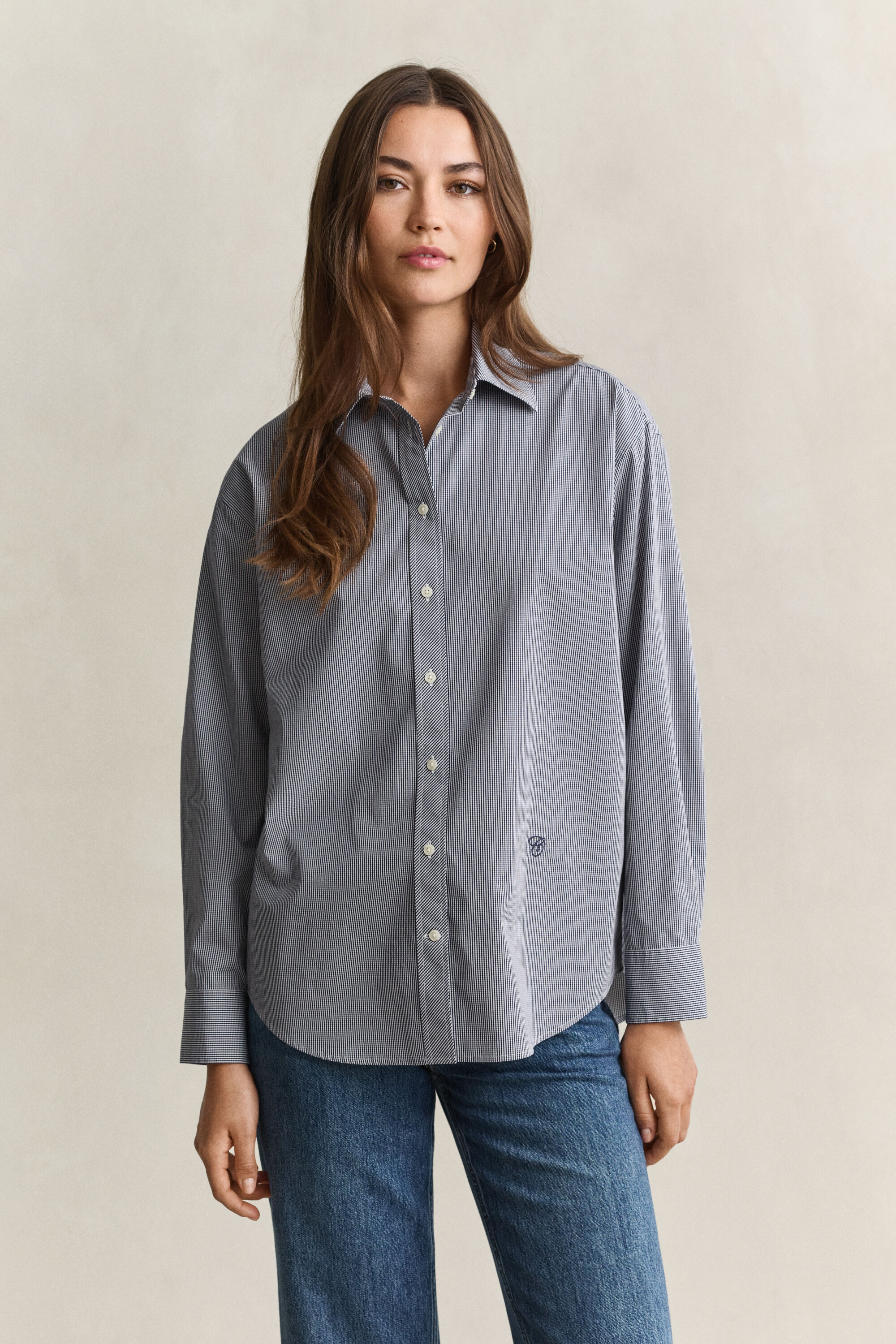 Camisa com padrão de xadrez