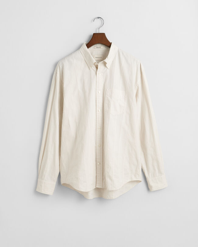 Camisa &agrave;s riscas texturizada relaxed fit