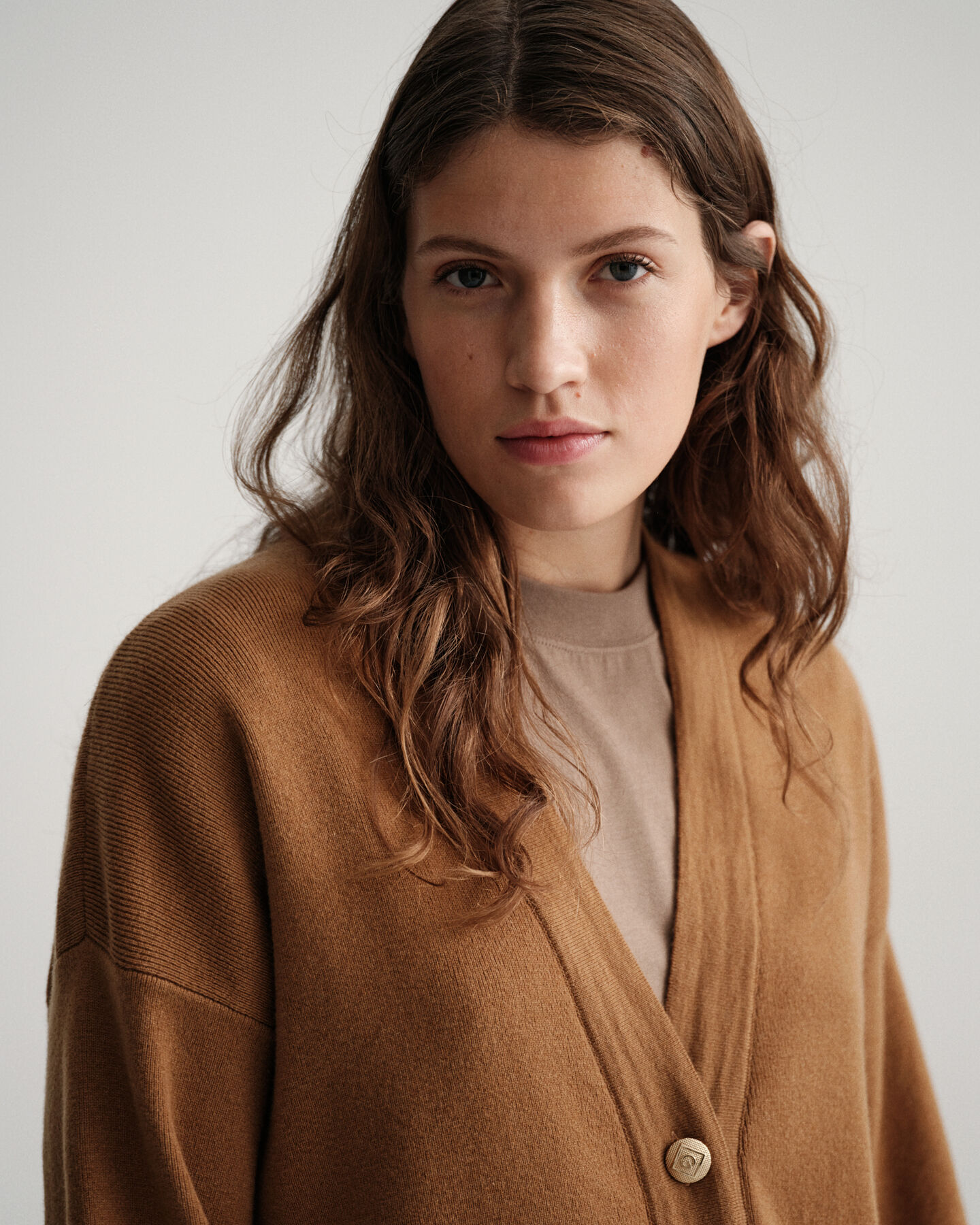 Casaco de malha liso oversized