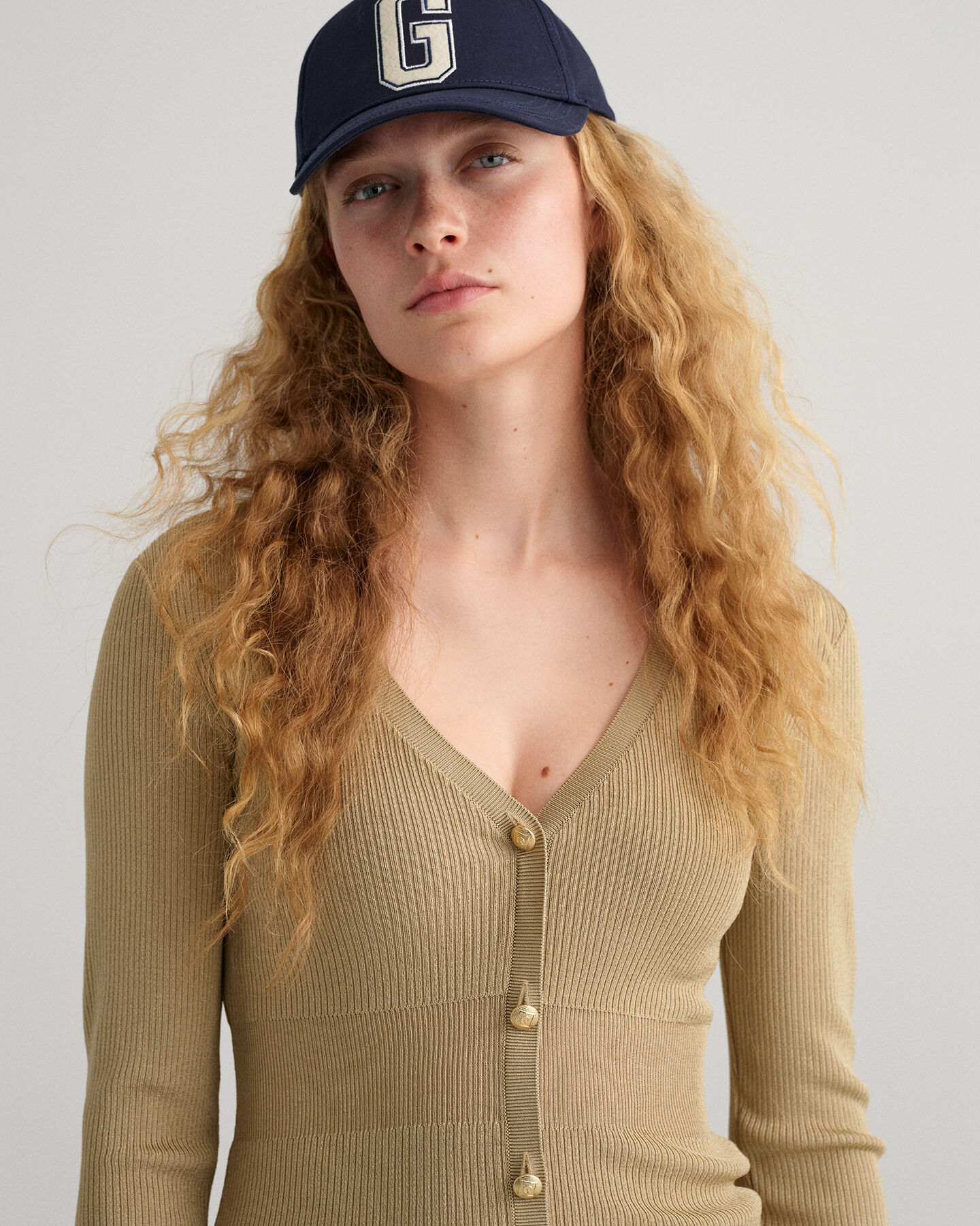 Camisola estilo casaco de malha canelada