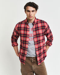 Camisa de flanela em xadrez regular fit