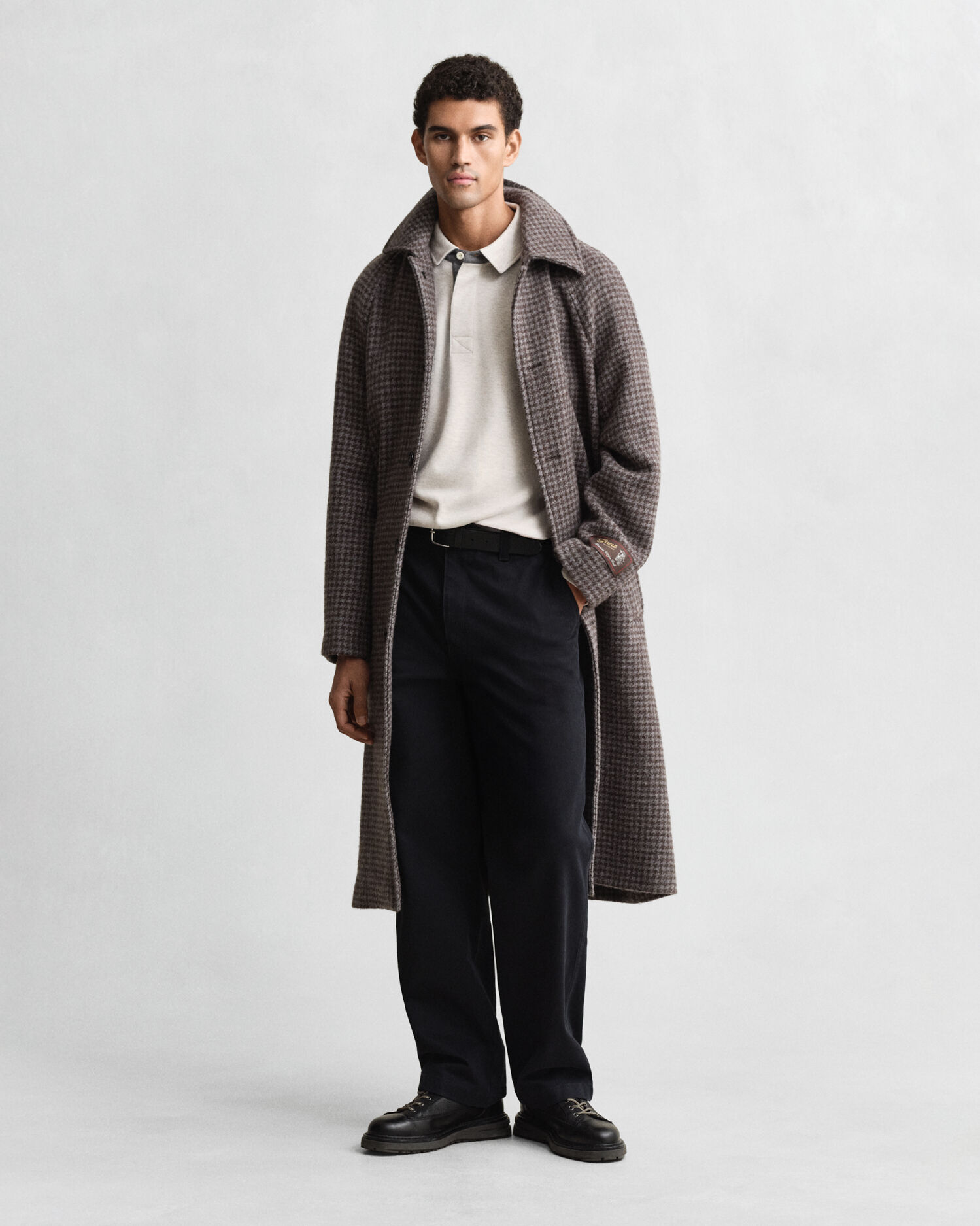 Sweatshirt tipo polo leve Sacker Rib