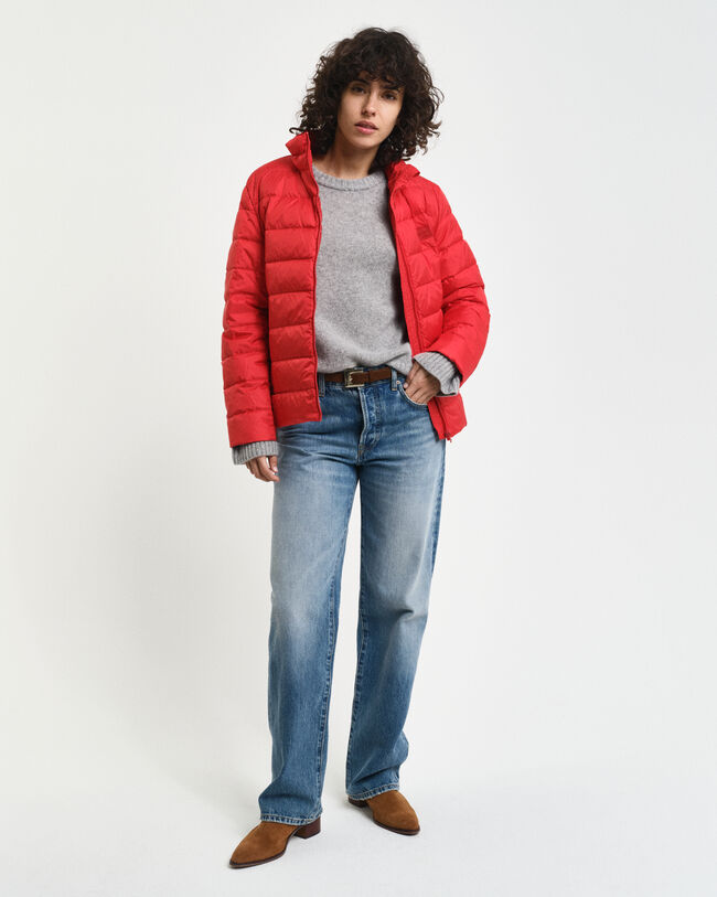 Blusão de penas leve com logótipo