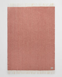 Manta decorativa em lã com padrão espinha de peixe