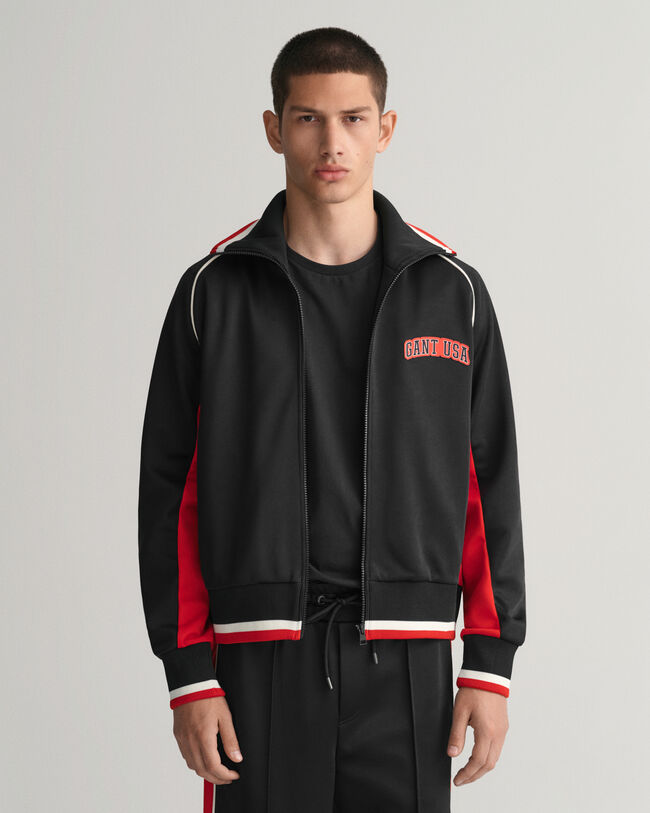 Blusão de fato de treino com bloco de cor