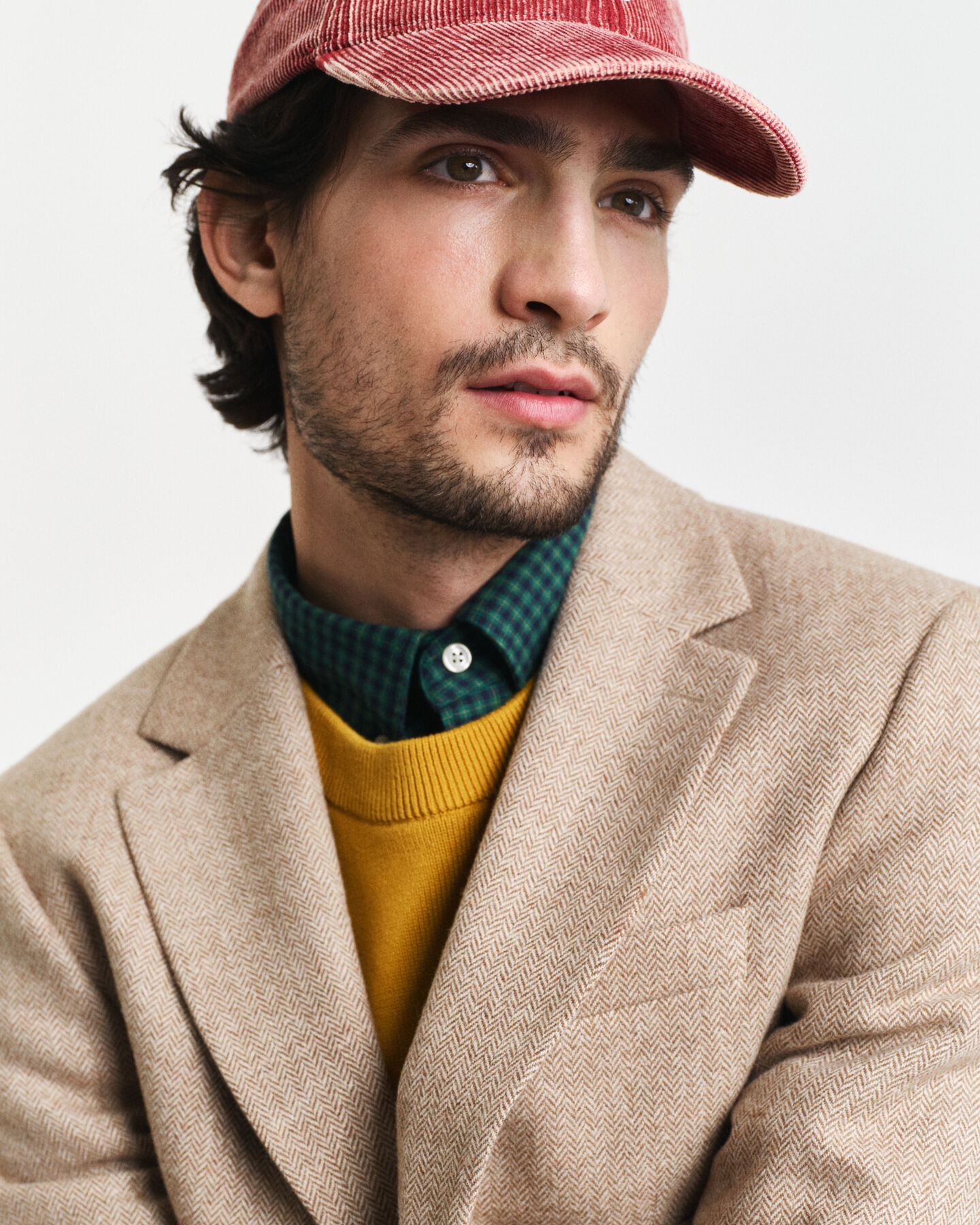 Blazer de fato Herringbone