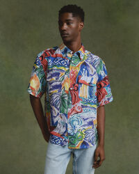 Camisa de seda estampada relaxed fit