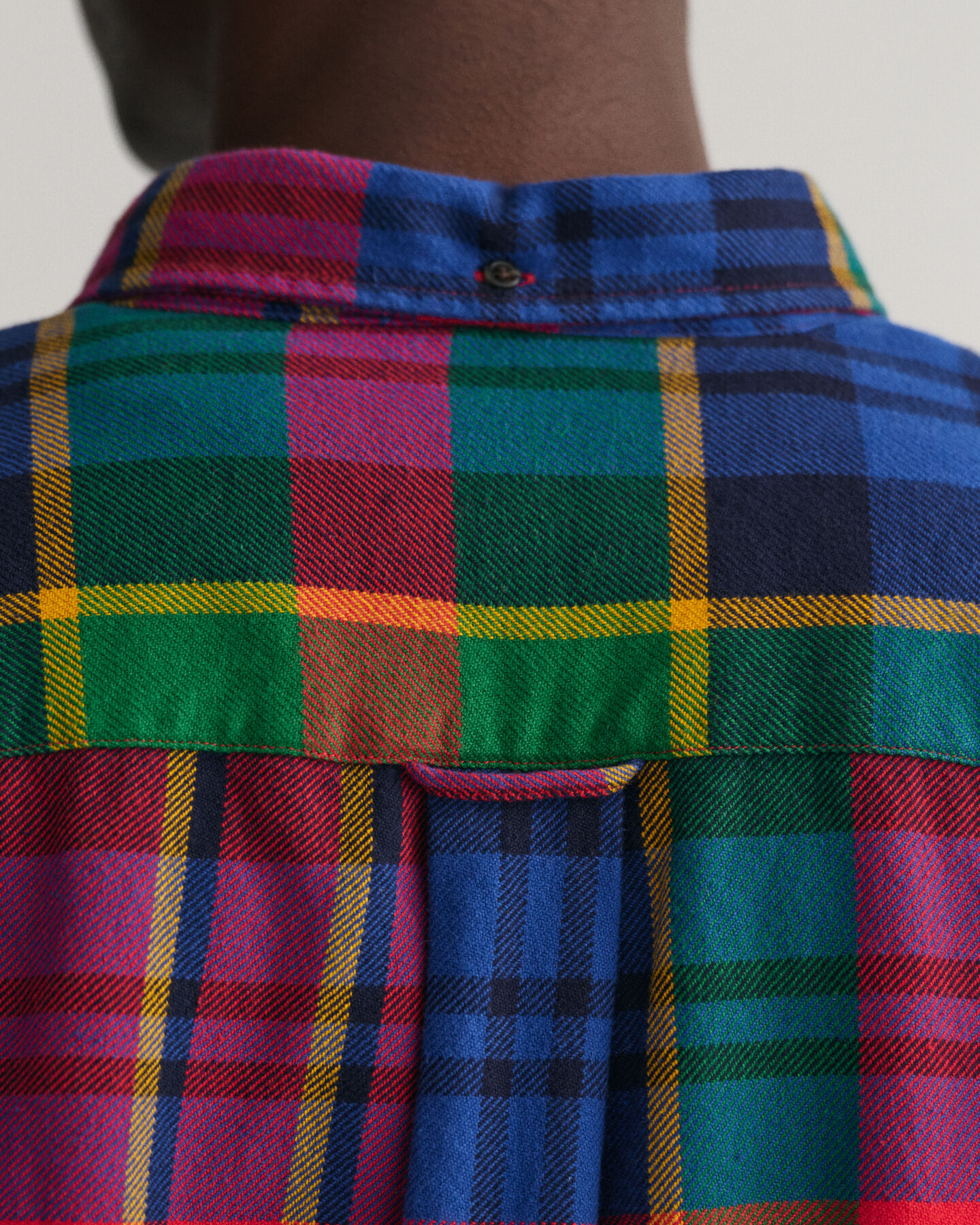 Camisa de sarja com padr&atilde;o axadrezado relaxed fit