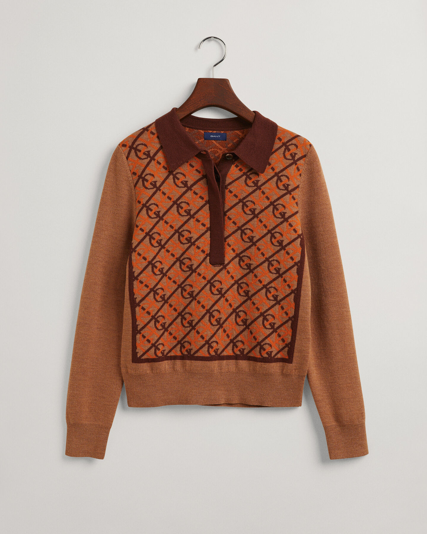 Camisola com colarinho e padrão G