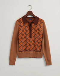 Camisola com colarinho e padrão G