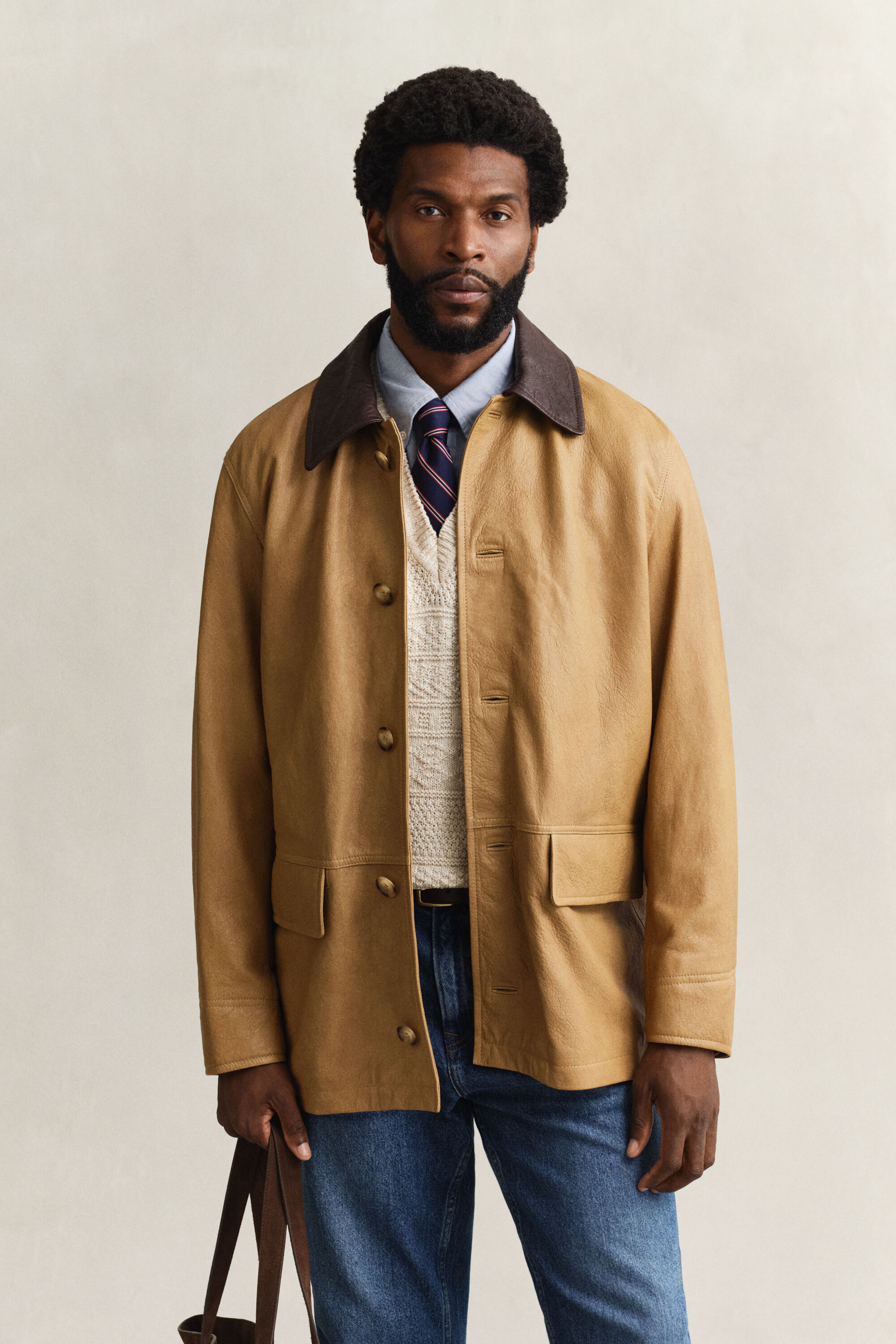 Casaco Decker em pele