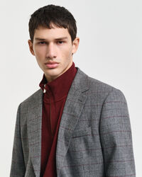 Blazer de fato com padrão de xadrez