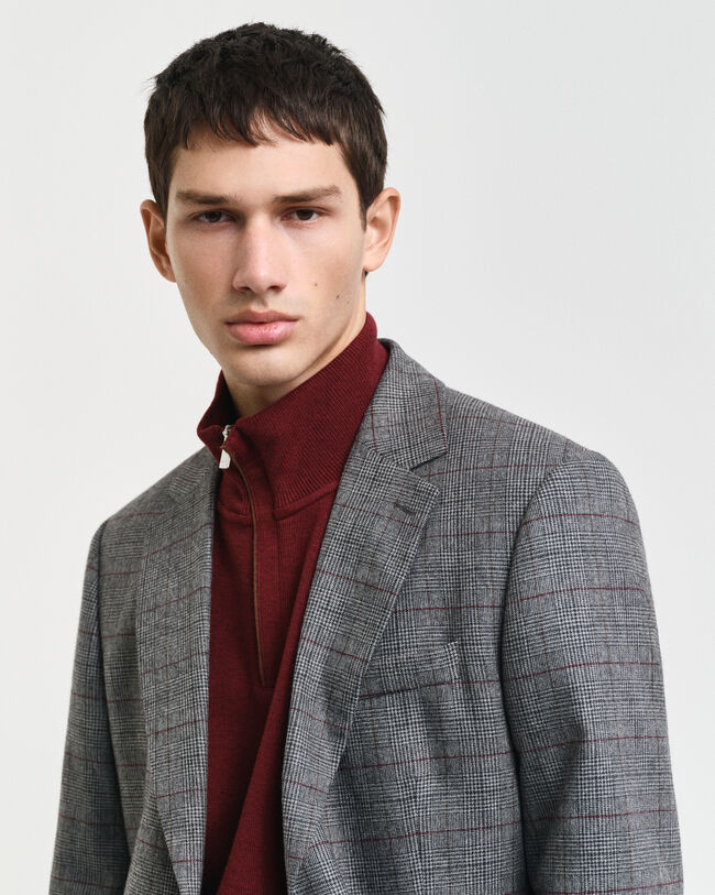 Blazer de fato com padrão de xadrez