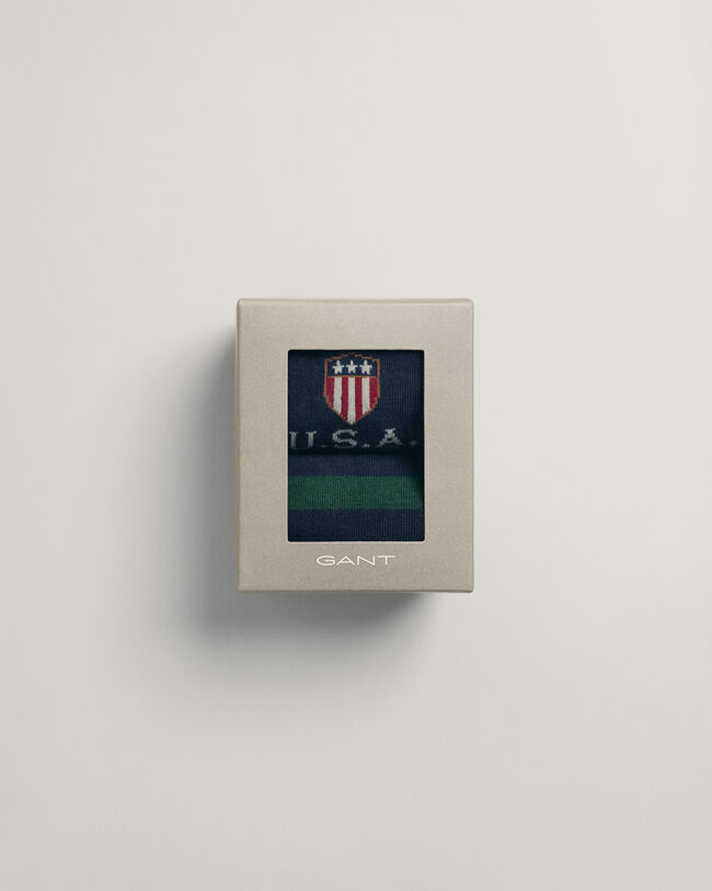 Caixa presente com pack de dois pares de meias