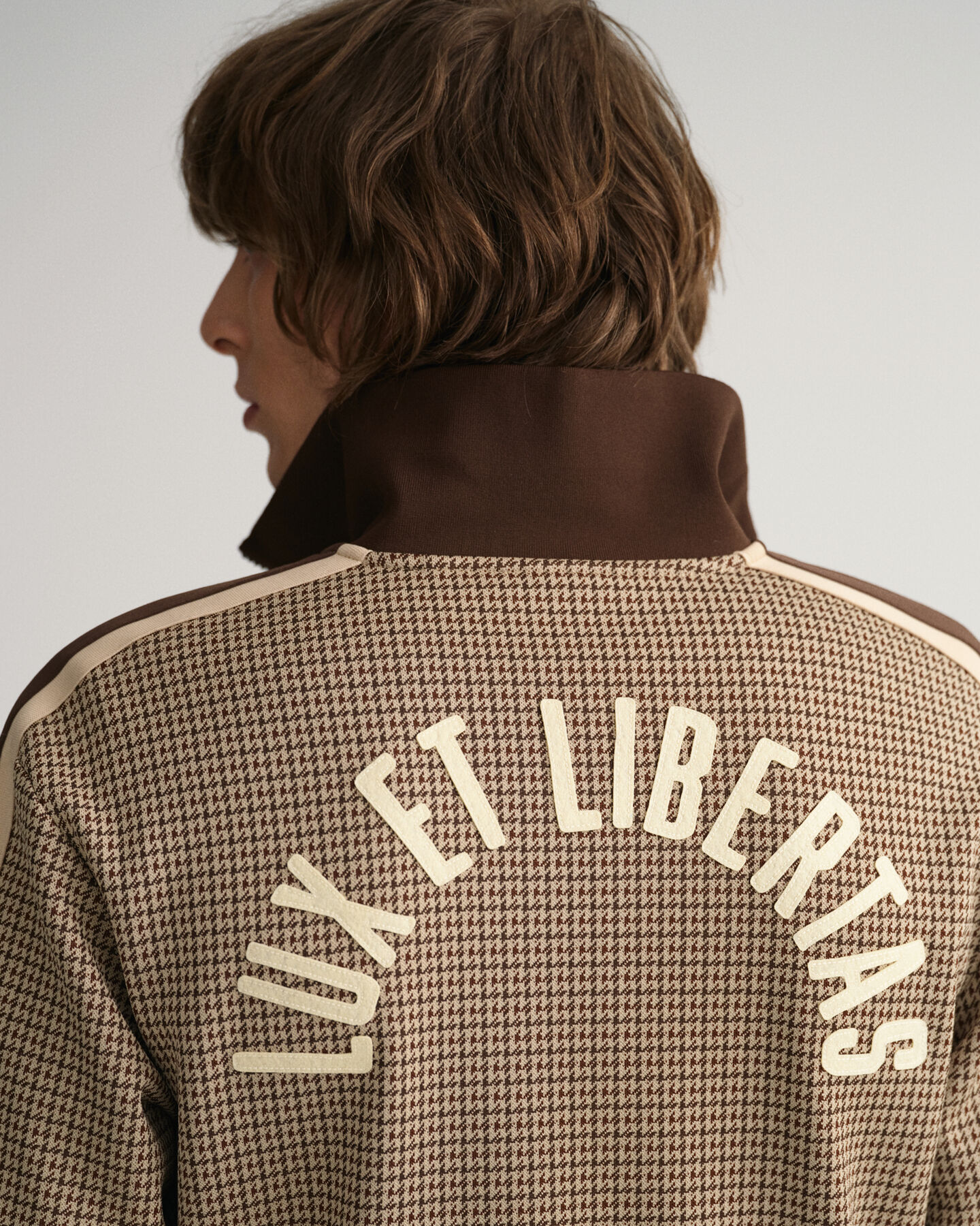 Blusão com padrão Houndstooth Tracksuit