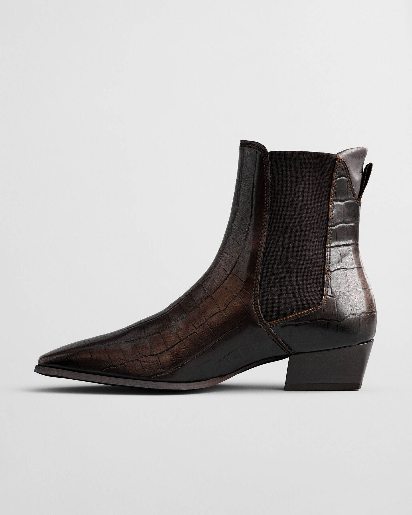 Botas em pele Croc-Effect Bassotte