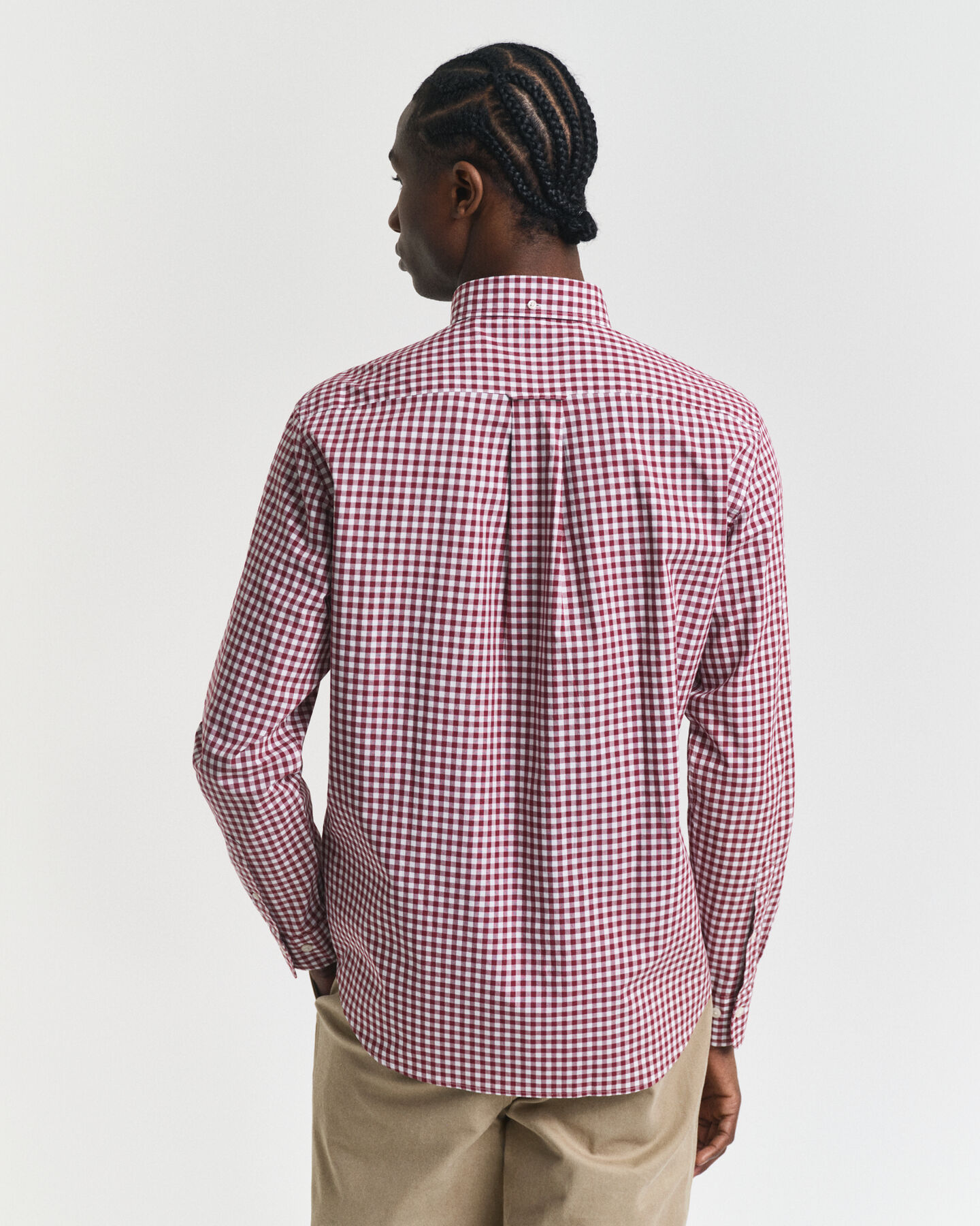 Camisa em popelina gingham Classic regular fit