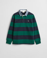 Heavy Rugger às riscas com colarinho em chambray