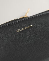 Bolsa em pele com fecho de correr