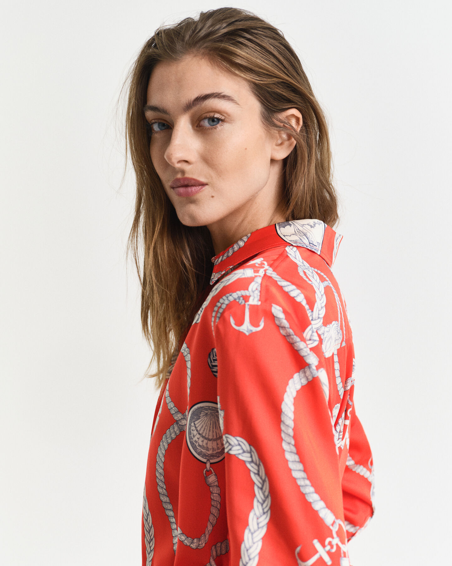 Vestido-camisa Sailing Print