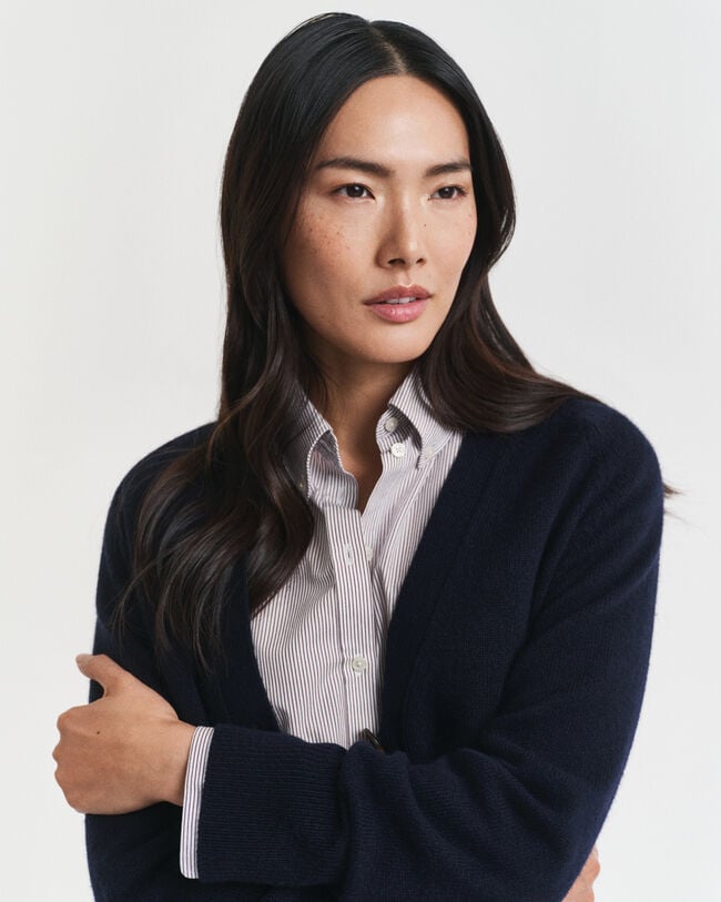 Casaco de malha em mistura de lã e caxemira