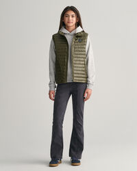 Colete de penas acolchoado leve e brilhante Teens