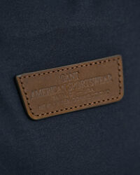 Mala tote em algodão com acabamento encerado