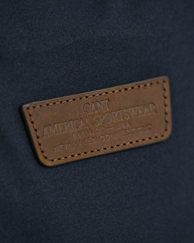 Mala tote em algodão com acabamento encerado