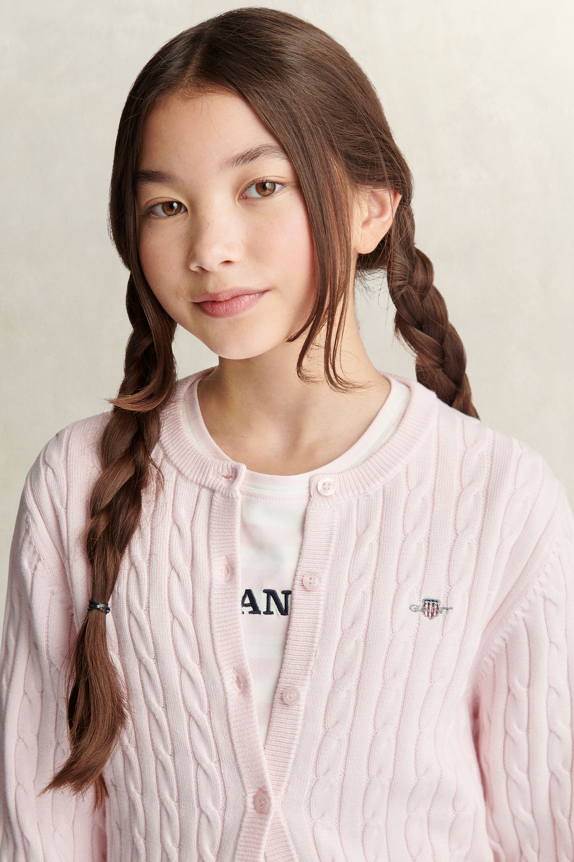 Casaco de malha canelada Teen Girls