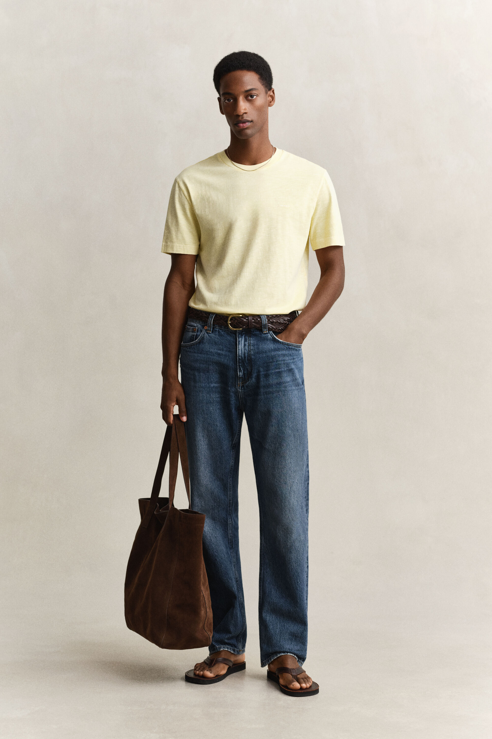 T-shirt com efeito desgastado